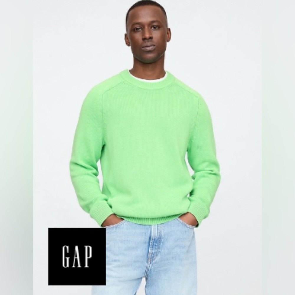 NWT - Gap Men’s Raglan Crewneck Sweater
Julep green L | TALL